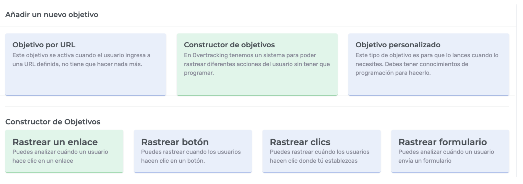 agregar objetivo constructor