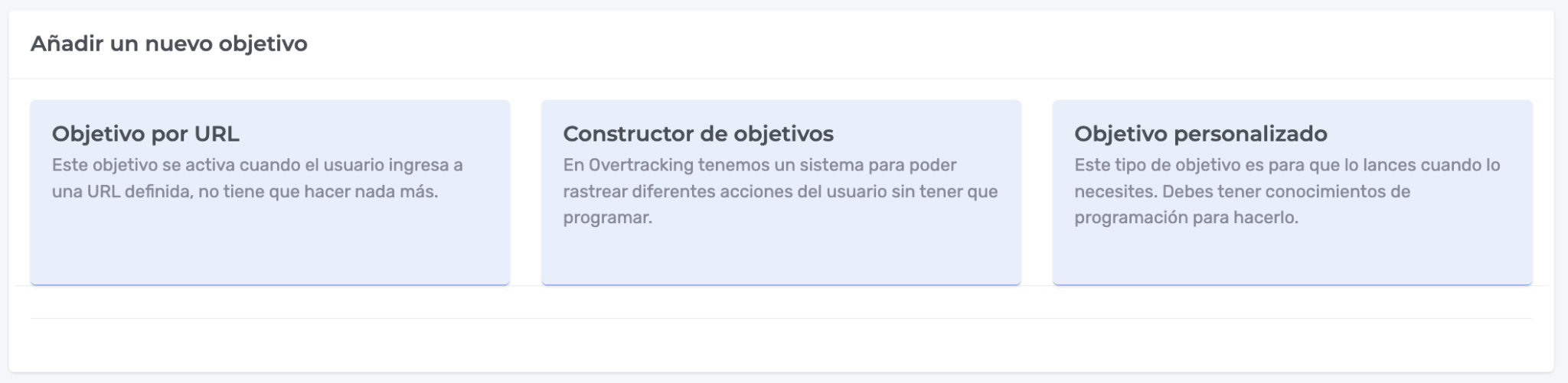 agregar nuevo objetivo